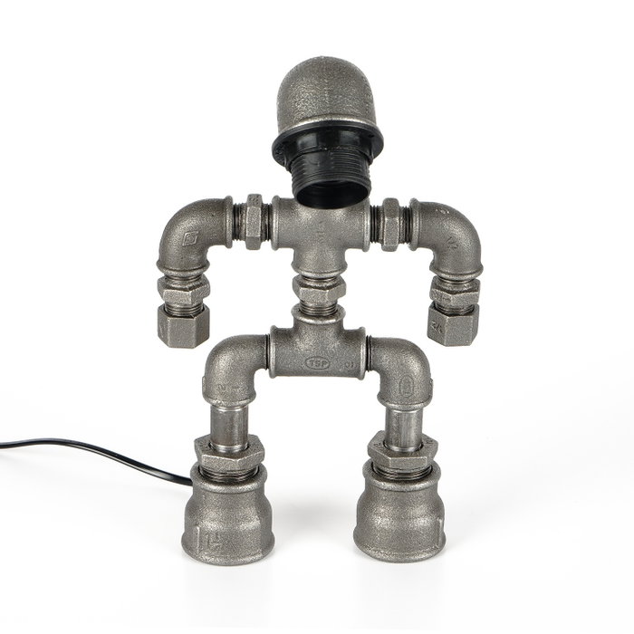 Opviq Lámpara de sobremesa de metal fundido Negro Opviq Lámpara de sobremesa de metal fundido Negro